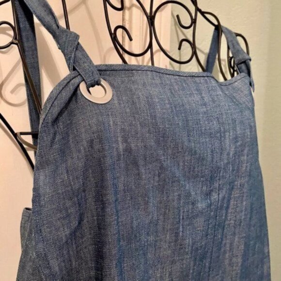 rag & bone Suffolk Chambray Mini Dress Blue 12 - Picture 9 of 11